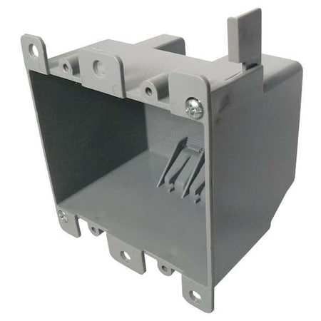 Cantex Electrical Box, 25 cu in, Switch Box Type, 2 Gangs, PVC, Rectangular Shape EZ25DOR