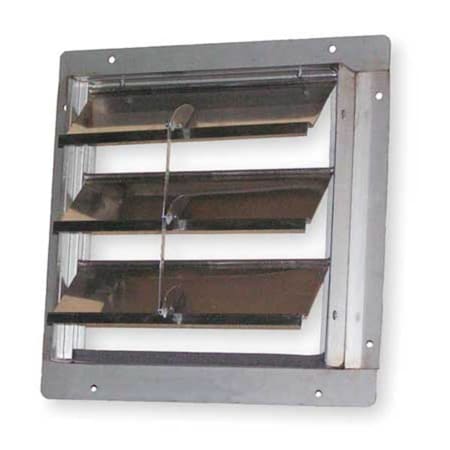 DAYTON 20 in Backdraft Damper / Wall Shutter, 20-1/2 in x 20-1/2 in 4FZJ7