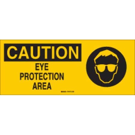 Brady Caution Sign, 7 in Height, 17 in Width, Fiberglass, Rectangle, English 70335