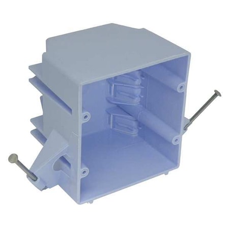 Cantex Electrical Box, 32 cu in, Switch Box Type, 2 Gangs, PVC, Square Shape EZ32DNR