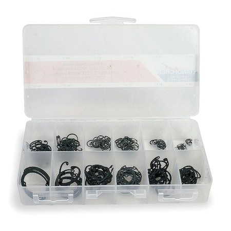 Itw Bee Leitzke Internal Retaining Ring Assortment, Steel, Phosphate Finish WWG-DISP-HO218