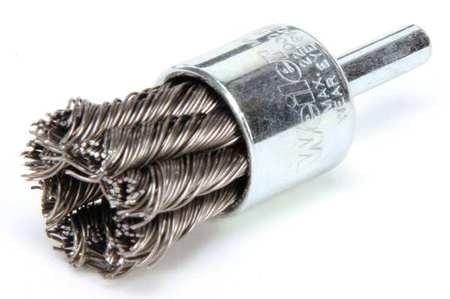 WEILER Knot Wire End Wire Brush, Steel, 3/4" 90192