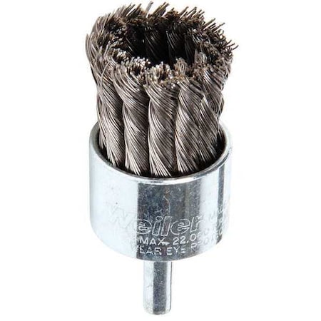 WEILER Knot Wire End Wire Brush, Steel, 1-1/8" 90193