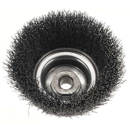 WEILER Crimped Wire Cup Wire Brush, 5", 0.020 " 93400