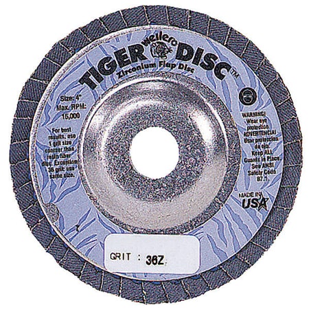 WEILER Arbor Flap Disc, 4-1/2, 24, Extra Coarse 95979