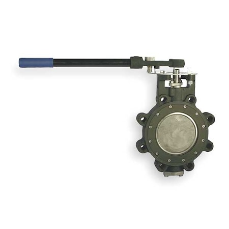 Milwaukee Valve Butterfly Valve, Lug, 5 In, RPTFE Liner HP1LCS4212 5"