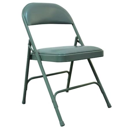 Zoro Select Steel Chair with Vinyl Padded, Gray 4GE54