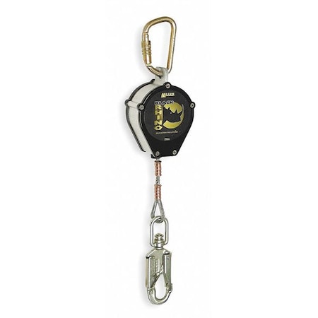 Miller Self Retracting Lifeline, 9 ft., Black, Silver CFL-2-Z7/9FT