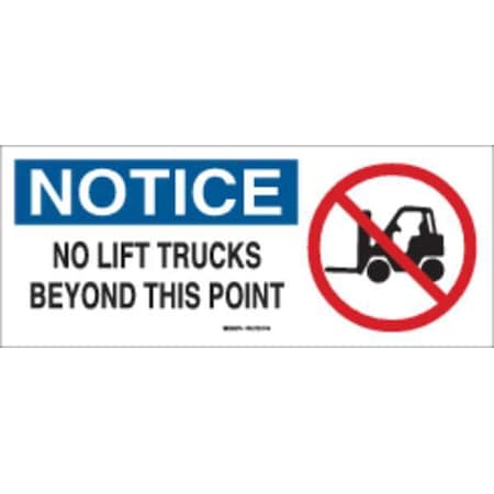 Brady Notice Sign, 7" H, 17" W, Fiberglass, Rectangle, English, 70448 70448