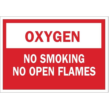 Brady No Smoking Sign, 7" H, 10" W, Polyester, Rectangle, English, 88455 88455