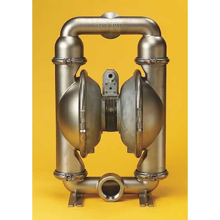 Versa-Matic Double Diaphragm Pump, Stainless steel, Air Operated, PTFE, 230 GPM E3SA5T5S0C-ATEX