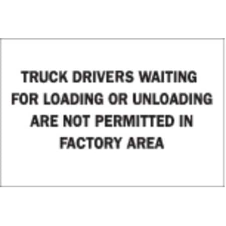 Brady Dock Sign, 10 in H, 14 in W, Plastic, Rectangle, English, 25872 25872