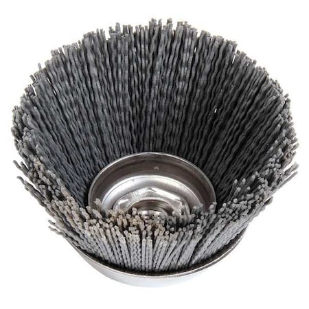 Weiler Cup Wire Brush, Threaded Arbor, 3-1/2" 97603