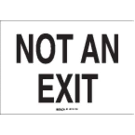 BRADY Exit Sign, English, 14 in W, 10 in H, Plastic, White 22502