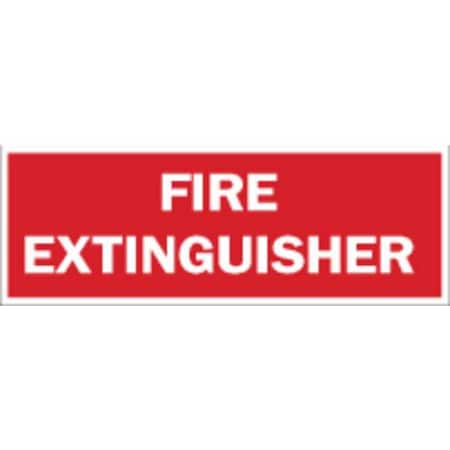 BRADY Fire Extinguisher Sign, 5X14", Wht/R 85255