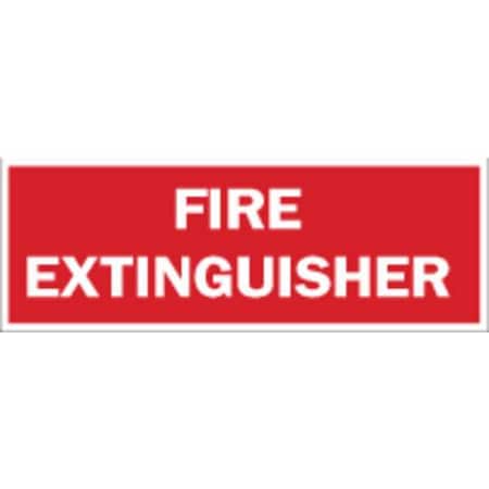 Brady Fire Extinguisher Sign, 7 in Height, 10 in Width, Aluminum, Rectangle, English 43290