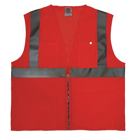 Zoro Select Medium Class 2 Cool Dry High Visibility Vest, Orange 4GJN3