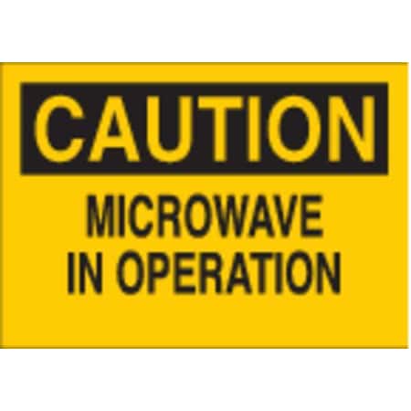 Brady Caution Radiation Sign, 10 in H, 14 in W, Fiberglass, Rectangle, 76082 76082