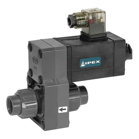 Zoro Select Solenoid Valve, 2-Way, 2-Position, Normally Closed, 1/4 in Pipe Size, 120V AC, Direct Acting, PVC 4GPR1