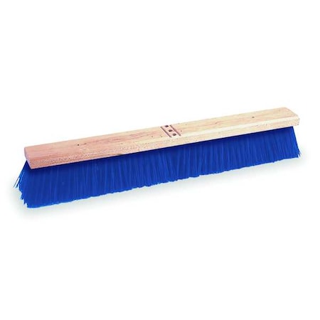 Tough Guy 24 in Sweep Face Push Broom Head, Stiff, Synthetic, Blue 4GU68
