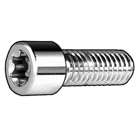 Zoro Select 1/4"-28 Socket Head Cap Screw, Socket, Chrome Plated Alloy Steel, 1 in Length, 5 PK MPB3379S