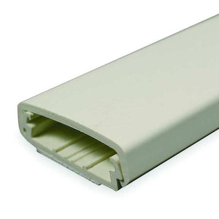 Legrand Cover Plate Raceway, 2300 Series, 1 Channel, 2-1/4 in W, 11/16 in H, 5 ft L, Ivory 2300BAC