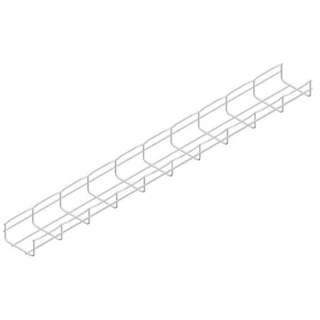 Cablofil Wire Mesh Cable Tray, 22 lb Capacity, Steel, Zinc Plated CF54/100EZ