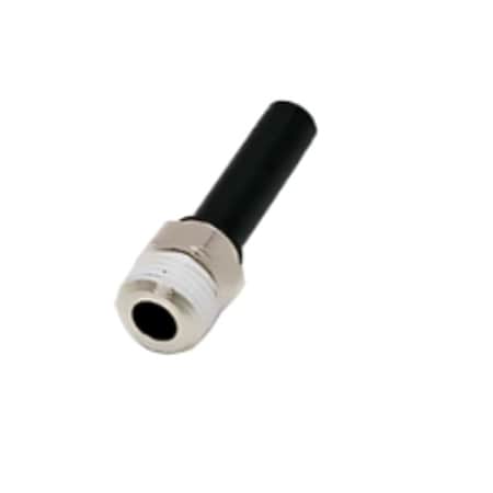 Legris Push-Fit Fitting, 1/4 in Tube Size, Brass, Silver, 10 PK 3121 56 14