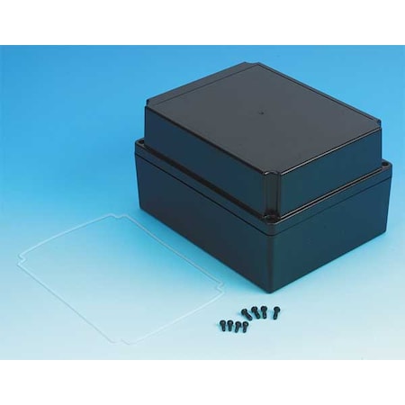 Box Enclosures Electrical Enclosures, 7.32 in H, 4.33 in D, 5-3/4 in W, 4, Polycarbonate BEN-85PBK