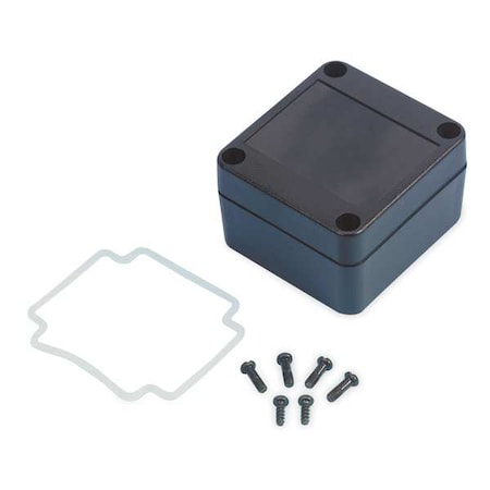 Box Enclosures Electrical Enclosures, 1.6 in H, 2-1/2 in D, 2-1/2 in W, 4, Polycarbonate BEN-10PBK