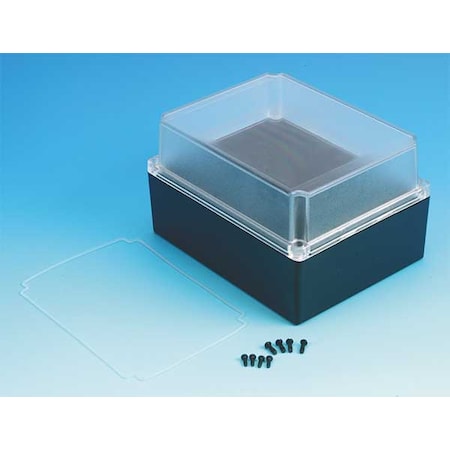 Box Enclosures Electrical Enclosures, 7.32 in H, 4.33 in D, 5-3/4 in W, 4, Polycarbonate BEN-85PCBK