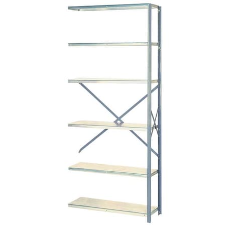 Lyon Metal Shelving, 12"D x 36"W x 84"H, 6 Shelves, Steel DD8040GLV
