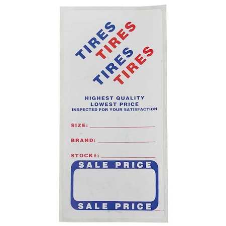 Slip-N-Grip Adhesive Tire Lbl, Roll, Paper, PK500 M-FB-P9943-79