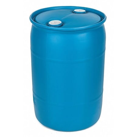 Zoro Select Closed Head Transport Drum, Polyethylene, 30 gal, Unlined, Blue POLY30TH-BL