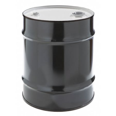 Zoro Select Closed Head Transport Drum, Steel, 10 gal, Unlined, Black CQ1003