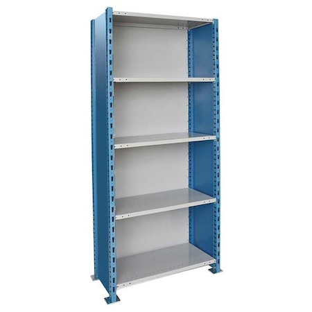 Hallowell Metal Shelving Unit, 24"D x 36"W x 123"H, 5 Shelves, Steel H5520-2410PB