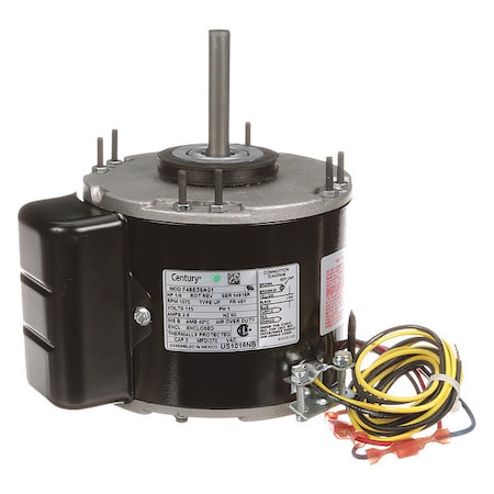 Century UnitHtr Motor, 1/6,1075,115, 48Y, Ring/Stud US1016NB
