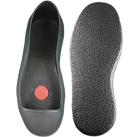 Impacto Overshoes, Steel Toe, Rubber, 3 in Height, Pull On Closure, Weave Sole, Black, L IMPACTOEL