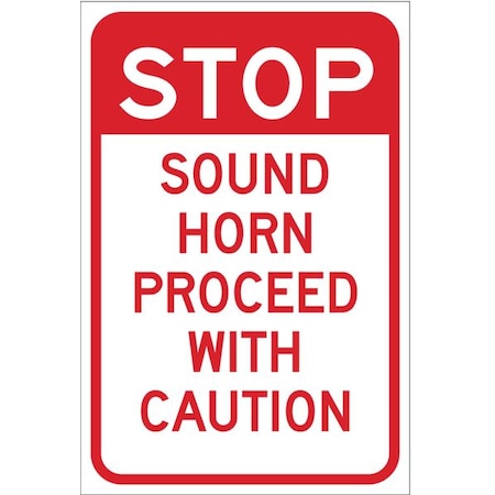 Brady Traffic Sign, 18 in Height, 12 in Width, Aluminum, Rectangle, English 112628