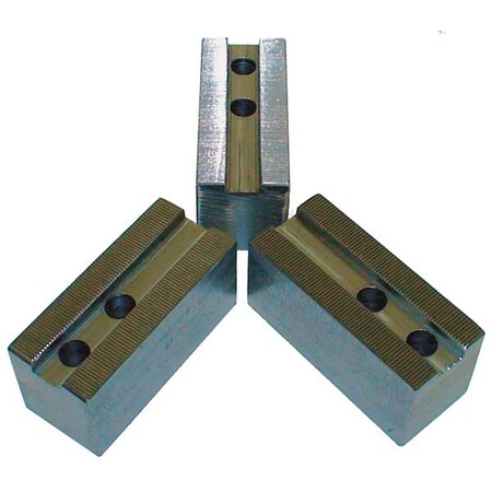 H&R Manufacturing Lathe Jaws, Al, Ser, 60 Deg, 6.5, 2.5, PK3 HR-155-5.0-A