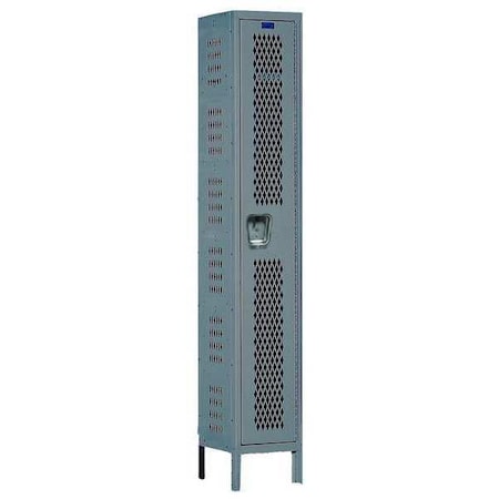 Hallowell Wardrobe Locker,  15 in W,  18 in D,  78 in H,  (1) Tier,  (1) Wide,  Dark Gray U1588-1HV-A-HG