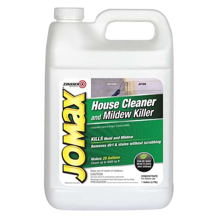 Zinsser House Cleaner and Mildew Killer, 1 gal. Jug, Unscented, Clear 60101