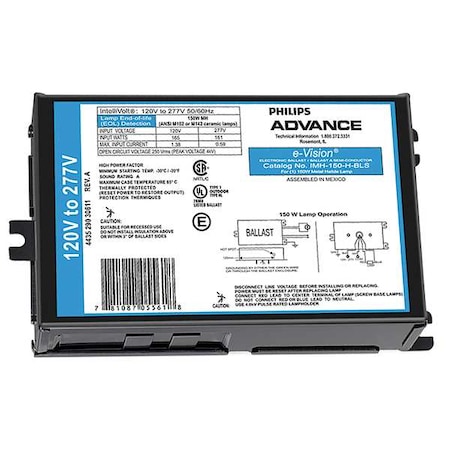 Advance PHILIPS ADVANCE 150 W, 1 Lamp HID Ballast IMH-150-H-BLS