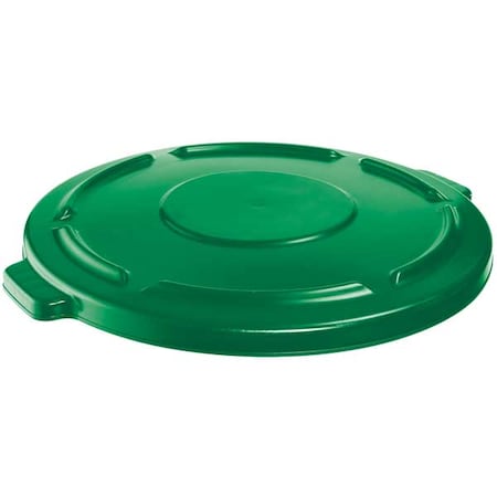 Rubbermaid Commercial Flat Trash Can Top, Green FG265400DGRN