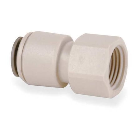 John Guest Push-Fit Adapter Fitting, 3/8 in Tube Size, Acetal, Gray, 10 PK CI-3212U7-S