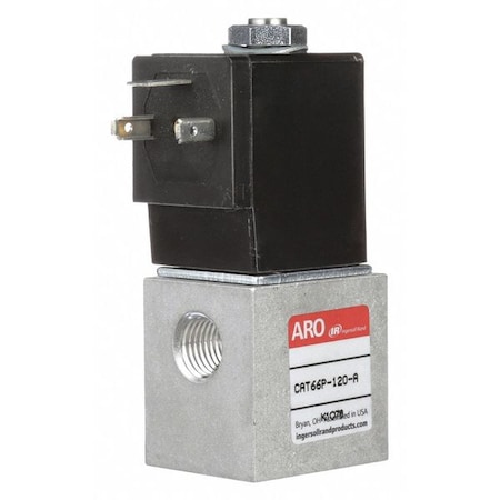 ARO Solenoid Air Control Valve, 1/4 In, 120VAC CAT66P-120-A