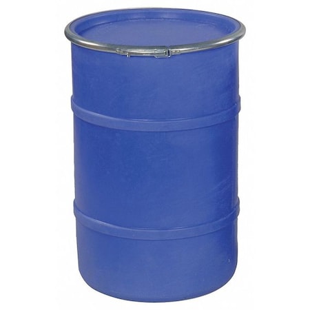 Zoro Select Closed Head Transport Drum, Polyethylene, 35 gal., Unlined, Yellow 4HPJ9