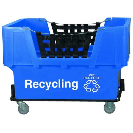 Zoro Select Material Handling Cart, Blue, Recycling N1017261-BLUE-RECYCLE