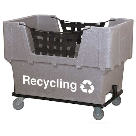 Zoro Select Material Handling Cart, Gray, Recycling N1017261-GRAY-RECYCLE