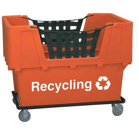 Zoro Select Material Handling Cart, Orange, Recycling N1017261-ORANGE-RECYCLE